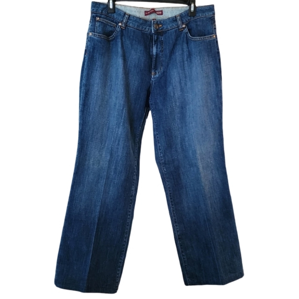 Izod Wide‎ Leg Bootcut Blue Denim Jeans Women's Size 16